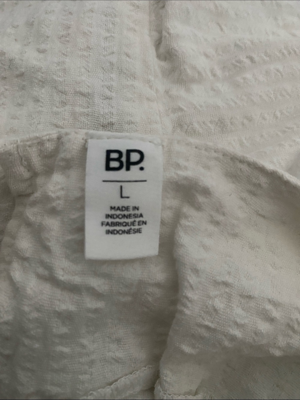 bp Cream Ruffle-Trim Textured Blouse - Picture 3 of 3